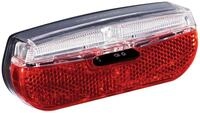 TRELOCK LS 812 Trio Flat Fahrrad-R&uuml;cklicht Batterie f&uuml;r Gep&auml;cktr&auml;ger Wei&szlig;-Rot 65