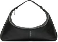 LIEBESKIND BERLIN Leder Schultertasche Paris 4 Small Pebble Hobo Bag Black schwarz