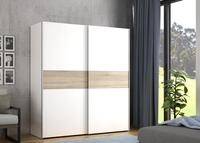 Forte LONGLINE Schrank 170, Schwebet&uuml;renschrank modern, 2-t&uuml;rig, wei&szlig;er