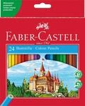 FABER-CASTELL 120124 - Buntstifte Set Castle, 24-teilig, hexagonal,...