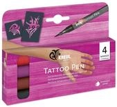 KREUL 62170 - Tattoo Pens mit Schablonen, auf Wasserbasis, vegan, Tattoo Maker,