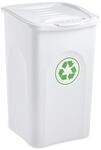 Stefanplast Begreen Abfalleimer, 50 l, Wei&szlig;