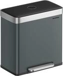 SONGMICS M&uuml;lleimer K&uuml;che, 2 x 30 L, M&uuml;lltrennsystem 2 F&auml;cher, 15...