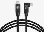 CobraTether USB-C-auf-USB-C-Kabel, 90&deg;, 5 m, Schwarz