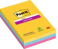 Post-it Super Sticky Notes im Gro&szlig;format XXL, Liniert, 3 Bl&ouml;cke, 101 mm x 152...