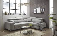 Stella Trading Sydney Ecksofa in Taupe - Moderne Eckcouch in L-Form mit...