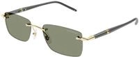 Montblanc Herrenbrille, Gold, Grau, Gr&uuml;n, 54