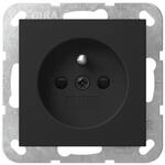 Gira 4485005 Steckdose mit Erdungsstift, 16A 250V~, Shutter, System 55, schwarz...