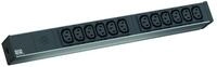 BACHMANN IT PDU Alu 19" 1HE 12 x C13 Buchse, Zuleitung C14 Stecker
