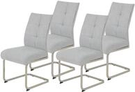 Hela Tische, 4er Set Esszimmerstuhl INES, Schwingstuhl, XL-Stuhl, Webstsoff...