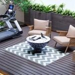 Outsunny Outdoor-Teppich, wasserdichter Kunststoffteppich, Balkonteppich mit