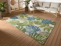 Hanse Home Tropical Leaves In- & Outdoor Teppich &ndash; Flachgewebe Aussenteppich,