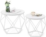 VASAGLE Couchtisch rund, 2er Set, Holzspanplatte | Wohnzimmertisch,...