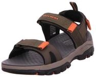 Skechers Tresmen Herren Sandalen, Olive Mesh Synthetic, 44 EU