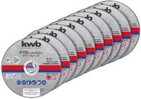 kwb Trennscheiben D&uuml;nn Winkelschleifer 125 mm - 10-teiliges Set f&uuml;r Edelstahl INOX