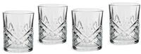 ECHTWERK Whisky Gl&auml;ser Set 4-teilig, 330 ml - Rum Gl&auml;ser, Tumbler in Schliffoptik