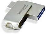 Integral 128GB 360-Dual USB 3.2 Gen 1 Typ A & USB-C Flash-Laufwerk - 5Gbps