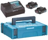 2 Batterien BL1021B + DC10SA + MAKPAC MAKITA - 197658-5