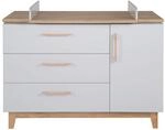 roba Wickelkommode mit Wickelansatz 'Caro' mit Soft-Close, 1 T&uuml;r, 3 Schubladen,