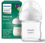 Philips AVENT Babyflasche Natural Response aus Glas - 120 ml Babyflasche,...