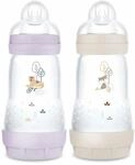 MAM Easy Start Anti-Colic Flasche 2+ Monate, 260 ml, Flieder + Sand, 2 St&uuml;ck