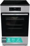 Gorenje GEIT5C61SPG Standherd mit Induktionskochfeld, 50 cm, 70 Liter,Silber,