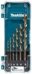 Makita D-75758 HSS-Co Metallbohrer-Set 6-teilig in Aufbewahrungsbox, &Oslash; 2-8 mm, f&uuml;r