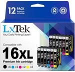 16XL Multipack Tintenpatrone als Ersatzf&uuml;r Epson 16XL,12er-Pack | Kompatibel f&uuml;r