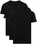 Tommy Hilfiger Herren 3er Pack T-Shirts Kurzarm Stretch Rundhalsausschnitt, Schwarz