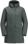 Jack Wolfskin Tempelhof Coat W Coat Damen, Schiefergrau/Gr&uuml;n, X-Large