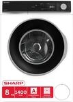 Sharp ES-NFA814BW1NA-DE 8 Kg Waschmaschine Frontlader; A; 1400 U-min; Inverter...