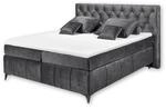 Stella Trading PEMBROKE 8 Boxspringbett 180x200, Anthrazit - Bequemes...