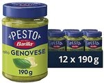 Barilla Pesto alla Genovese 12x190g | Glutenfreie Italienische Pasta-Sauce mit 100%