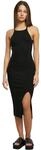 Urban Classics Damen Ladies Midi Rib Knit Crossed Back Dress Kleid, Black, XXL