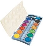 Pelikan Deckfarbkasten K12 eco, 12 Farben + Deckwei&szlig; | Pelikan Deckfarbkasten...