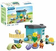 PLAYMOBIL JUNIOR | Tierpension mit Futterspender | nachhaltiges Spielzeug aus