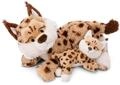 NICI Wild Friends Kuscheltier Luchs Mutter 40 cm & Kind 20 cm - Niedliche Stofftiere
