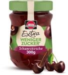 Schwartau Extra Weniger Zucker Schwarzkirsche, zuckerreduzierter Fruchtaufstrich,