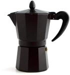 Quid Espressokocher Black Coffee f&uuml;r Induktion 9 Tassen | Schwarz, Aluminium,