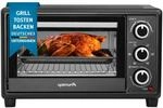 OptimumX 20 L Minibackofen, Klein mini Backofen mit Umluft, 60 Min Timer, Pizza-Ofen,