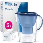 BRITA Wasserfilter-Kanne MAXTRA Marella, 3x Pure Performance Kartusche