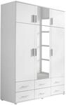 Rauch Kemi Dreht&uuml;renschrank/Kleiderschrank/Schrank 6-t&uuml;rig mit Spiegel, Holz,