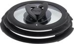 Tefal Ingenio Glasdeckel 3-tlg. Set 16/18/20 cm mit Klappgriffen, kompatibel mit