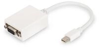 DIGITUS Mini DisplayPort Grafik Adapter, mDP zu VGA, Full HD 60Hz, 1920 x 1080 Pixel,