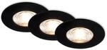BRILONER &ndash; 3er Set LED Einbaustrahler 230V, LED Strahler Badezimmer IP44,