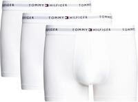 Tommy Hilfiger Herren 3er Pack Boxershorts Trunks mit Logobund, Wei&szlig;