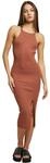 Urban Classics Damen Ladies Midi Rib Knit Crossed Back Dress Kleid, Terracotta,...