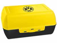 Borussia Dortmund BVB-Brotdose mit Logo (17x12x6cm), Schwarz/gelb