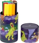 Faber-Castell - Filzstifte Set Connector Dino, 20 Farben Metallbox