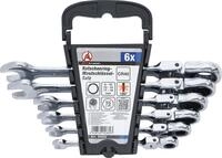 BGS Diy 30004 | Ratschenring-Maulschl&uuml;ssel-Satz | flexible K&ouml;pfe | SW 8 - 19...